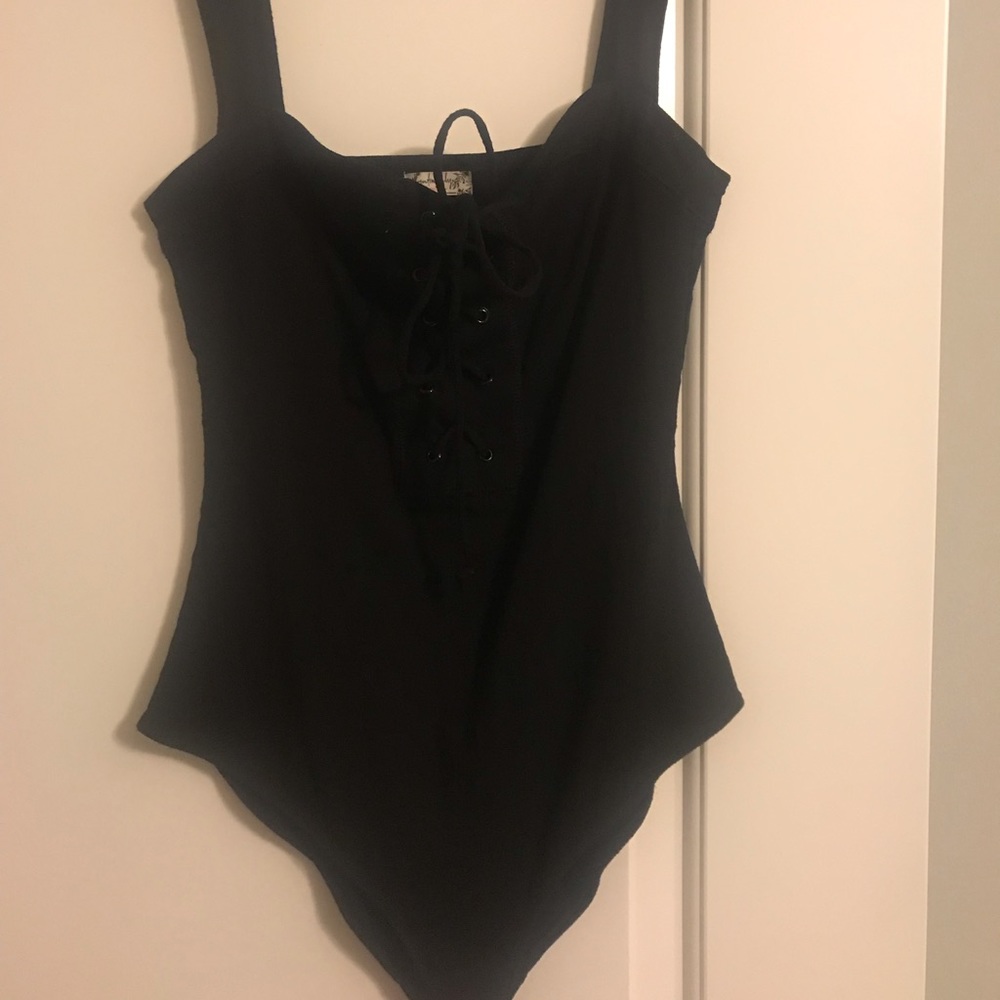 Free People lace up bodysuit